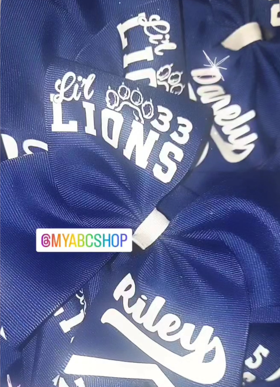 Custom Ribbon Softball Bow