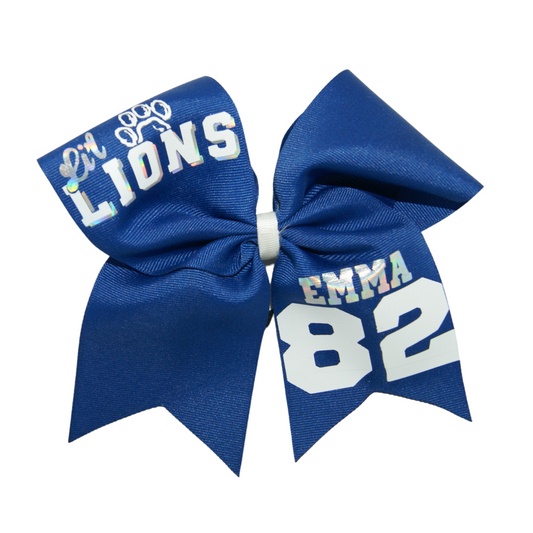 Custom Ribbon Softball Bow